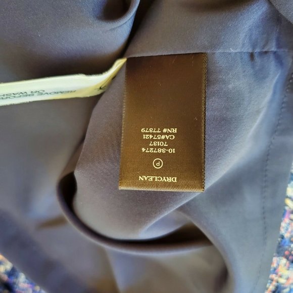 Ann Taylor Women's Size 2 Navy Tweed Dress Mini Short Sleeve Business Casual - Picture 7 of 10